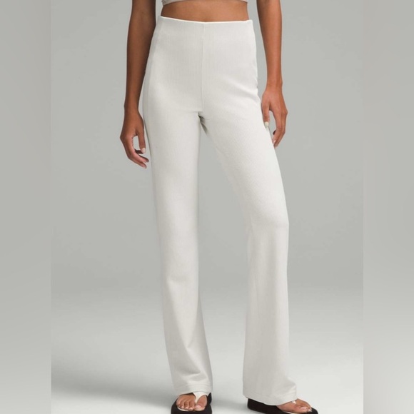 NEW Lululemon Ribbed Softstreme Flared Pants - Picture 1 of 7
